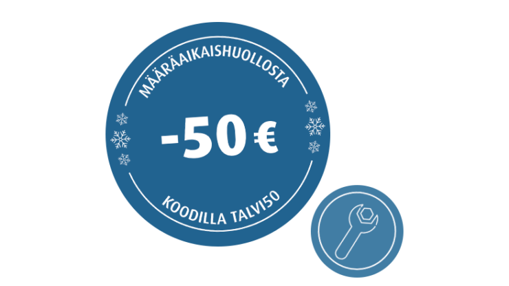 määräaikaishuolto -50€